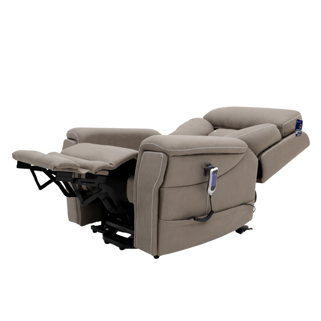 כורסת קימה חשמלית פרימיום עם חמישה מנועים, עיסוי, קירור וטעינה מהירה – Devine (אפור) 2 כורסת קימה חשמלית פרימיום עם חמישה מנועים, עיסוי, קירור וטעינה מהירה – Devine (אפור) – תמונה 2