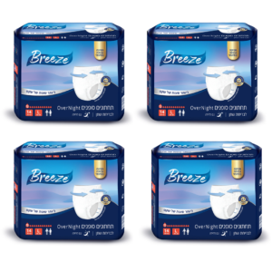 Breeze Over Night | מארז 4 חב׳ תחתוני ספיגה לילה מידה L