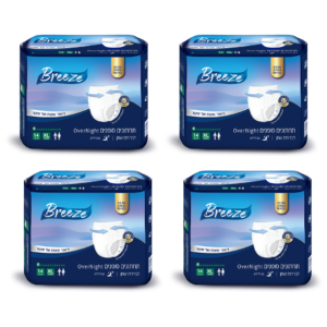 Breeze Over Night | מארז 4 חב׳ תחתוני ספיגה לילה מידה XL