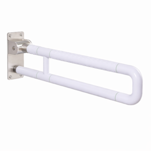 מאחז אחיזה מתקפל לקיר 75 ס״מ מנירוסטה בציפוי ABS – פתרון בטיחות לחדר אמבטיה