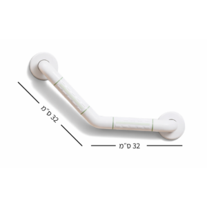 מאחז בטיחות למקלחת פינתי ABS כולל המידות שלו