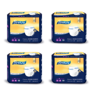 Breeze Classic | מארז 4 חב׳ תחתוני ספיגה מידה M