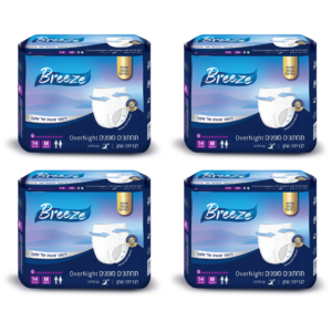 Breeze Over Night | מארז 4 חב׳ תחתוני ספיגה לילה מידה M