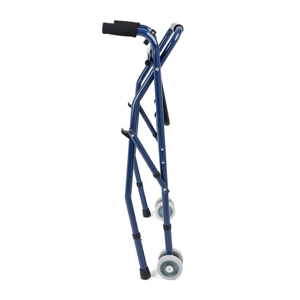 הליכון רולטור למבוגרים 2 גלגלים עם מושב ומשענת | צבע כחול 3 הליכון רולטור למבוגרים 2 גלגלים עם מושב ומשענת | צבע כחול – תמונה 3