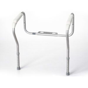 Home 41 מעקה עזר לאסלה מתכוונן מאלומניום טלסקופי