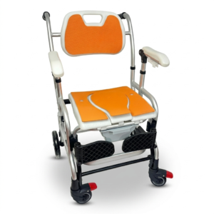 כיסא רחצה ושירותים קומוד איכותי כולל בלמים ורגליות | Lugano