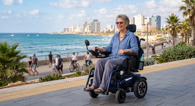 הפעלת כסא גלגלים חשמלי